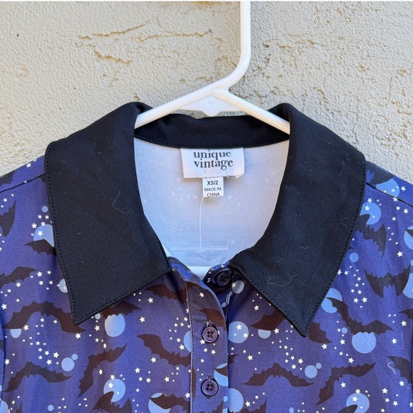 New Unique Vintage Womens Dark Academia Bats Gothic Short Sleeve Top - Picture 5 of 10